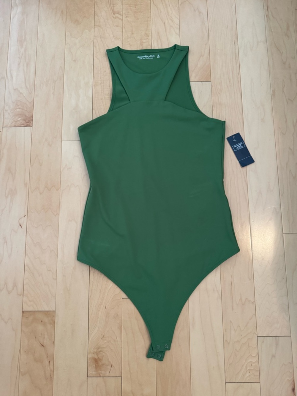 Abercrombie & Fitch Deep Green Scoop Neck Bodysuit